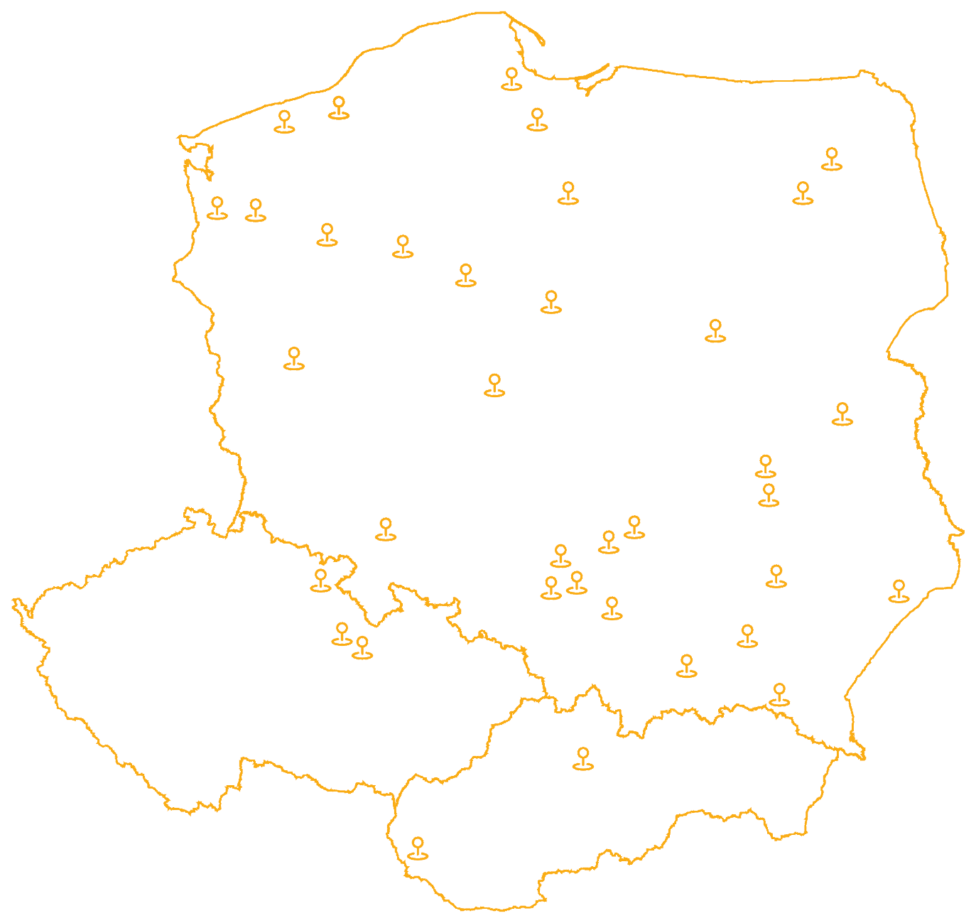 Mapa wdrożeń BuildiBox – Polska, Słowacja i Czechy